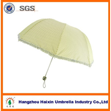 Dome Shape Rain and Sun 3 Folding Umbrella for Sale